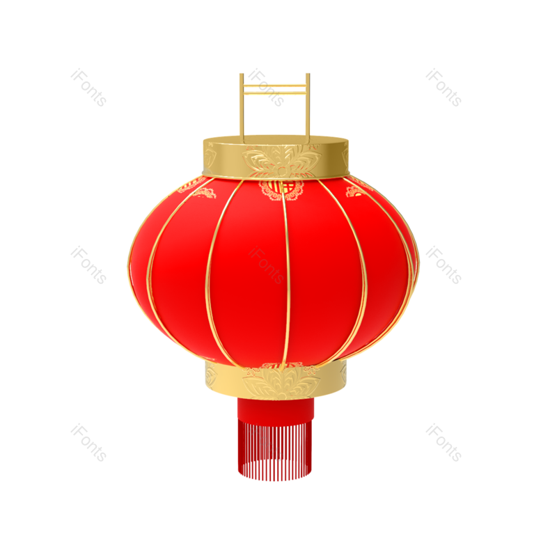 春节图片,立体元素,立体灯笼PNG,元旦免抠素材